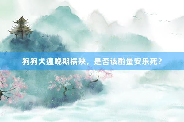 狗狗犬瘟晚期祸殃，是否该酌量安乐死？